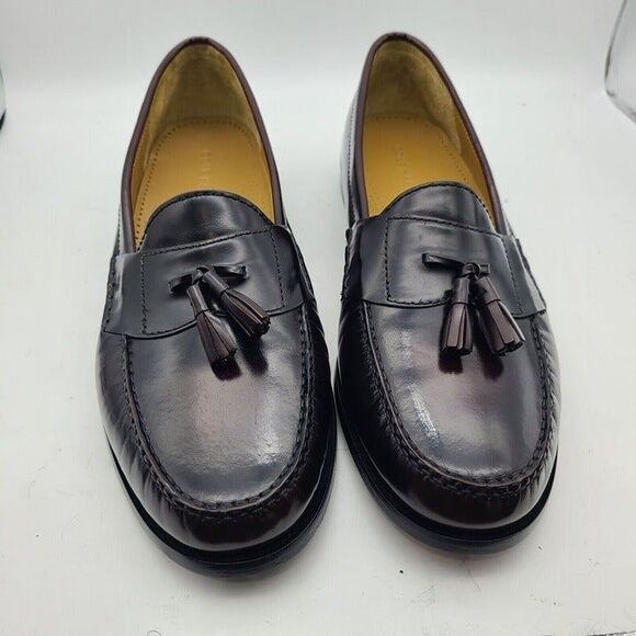 Cole Haan Men loafers Pinch Tassel Dress Shoes Mahogany Brown Leather 13 D new main image 6